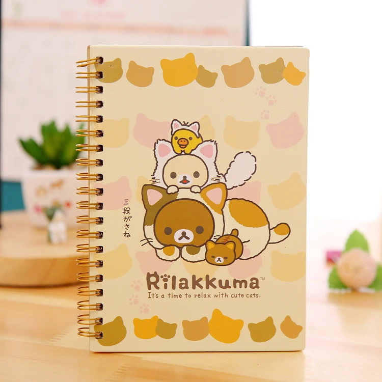 Милый японский мультяшный блокнот Rilakkuma дневник ежедневник карманная книга