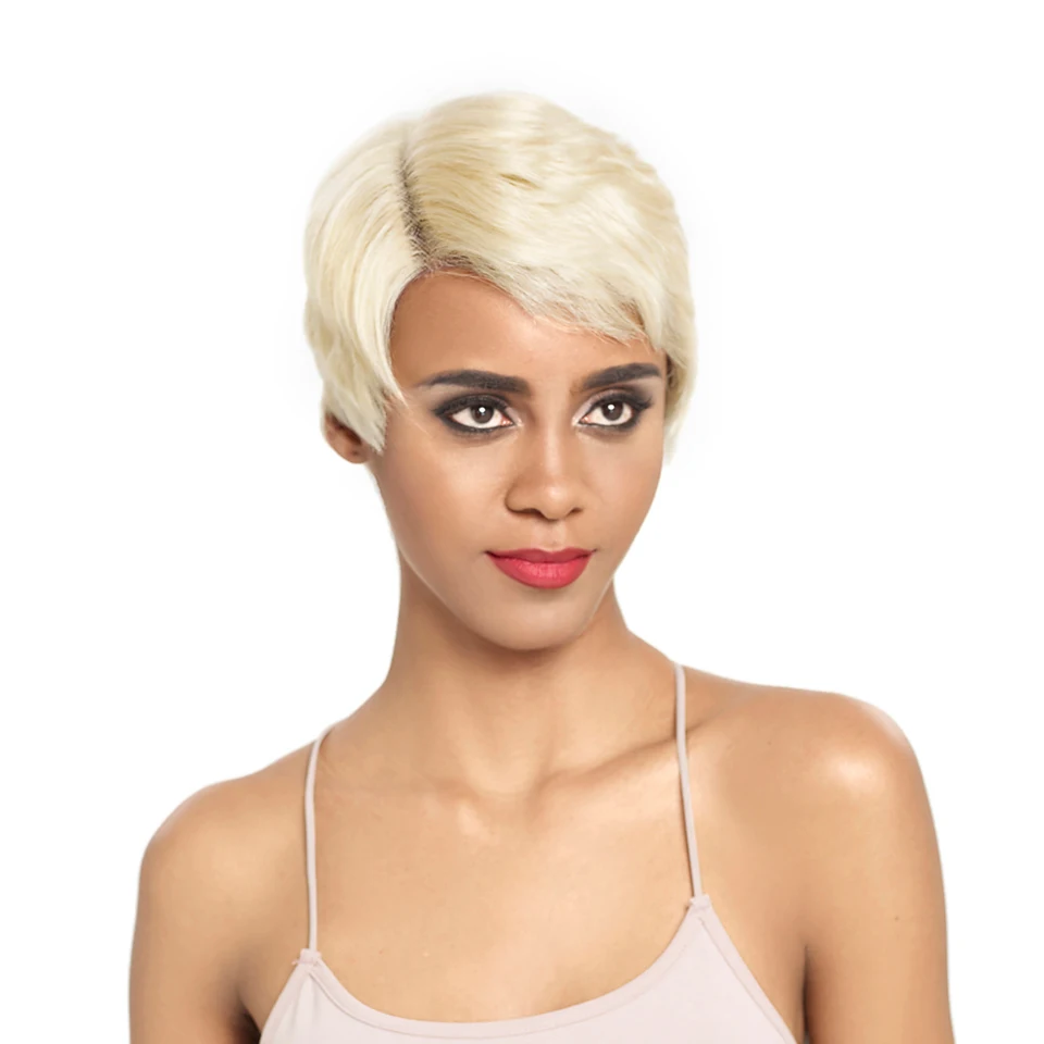 Debut Lace Front Human Hair Wigs 613 Blonde Lace Front Wig Short Remy Indian Hair Wigs U Part Lace Real Human Wigs For Mom