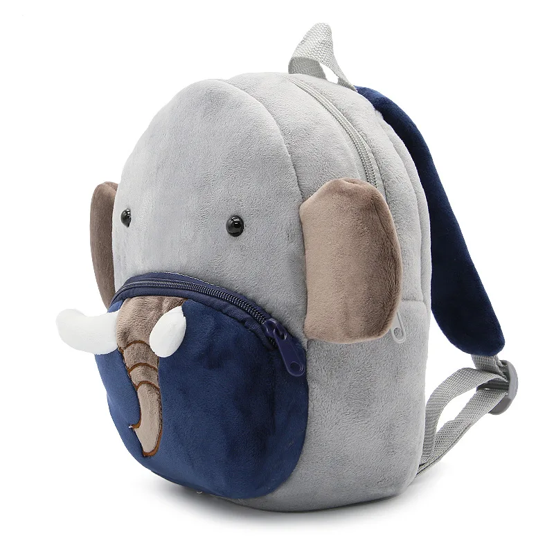 Плюшевые Мультяшные сумки, Детский плюшевый рюкзак, школьные сумки со слоном для детского сада, мальчиков и девочек, Детский милый школьный ...