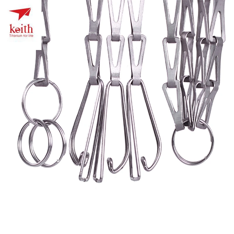Подвесная цепочка Keith Titanium для кемпинга пешего туризма кухонная утварь