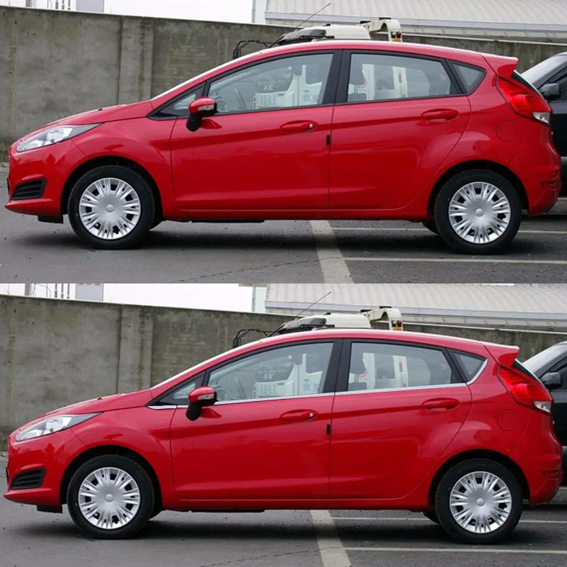8 шт. дверная оконная рама из нержавеющей стали молдинги для Ford Fiesta Hatchback|trim molding|trim
