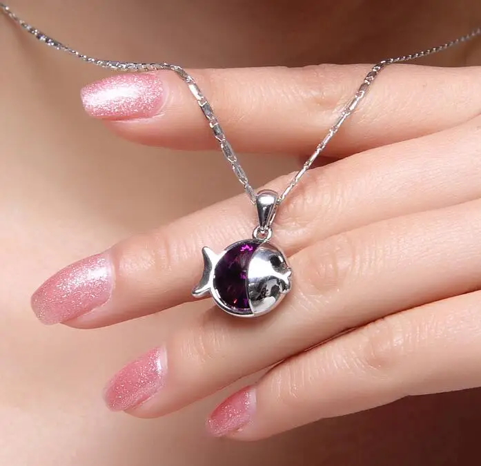 

Fine Trendy Statement Crystal from Swarovski Fish Choker Necklace Women Personality Jewelry Bijoux Necklaces & Pendants