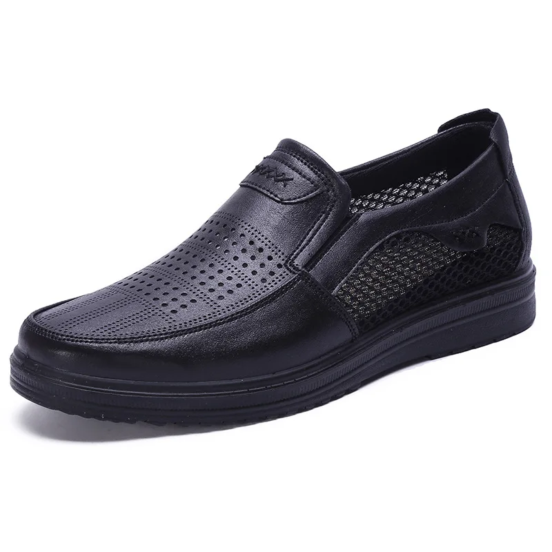 Size 38-48Comfortable Mens Casual Shoes mesh sandals Hot Sale Loafers Men Quality Leather Flats Moccasins | Обувь