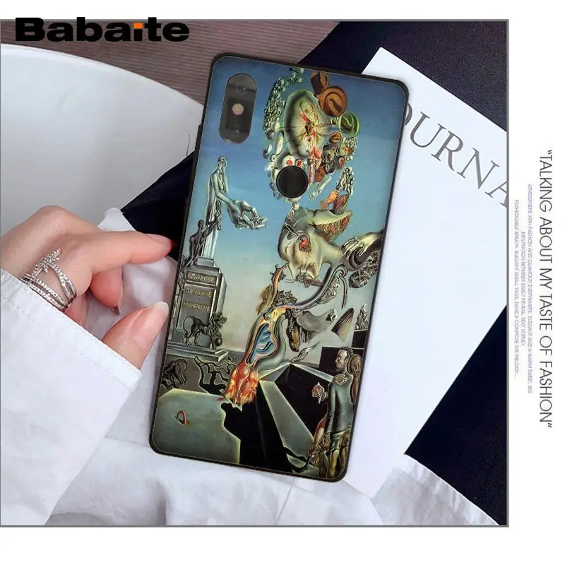Babaite Salvador Dali Art TPU black Phone Case Cover Shell for Xiaomi Mi 6 Note3 8 8SE Redmi 5 5Plus Note4 4X Note5 Cellphones
