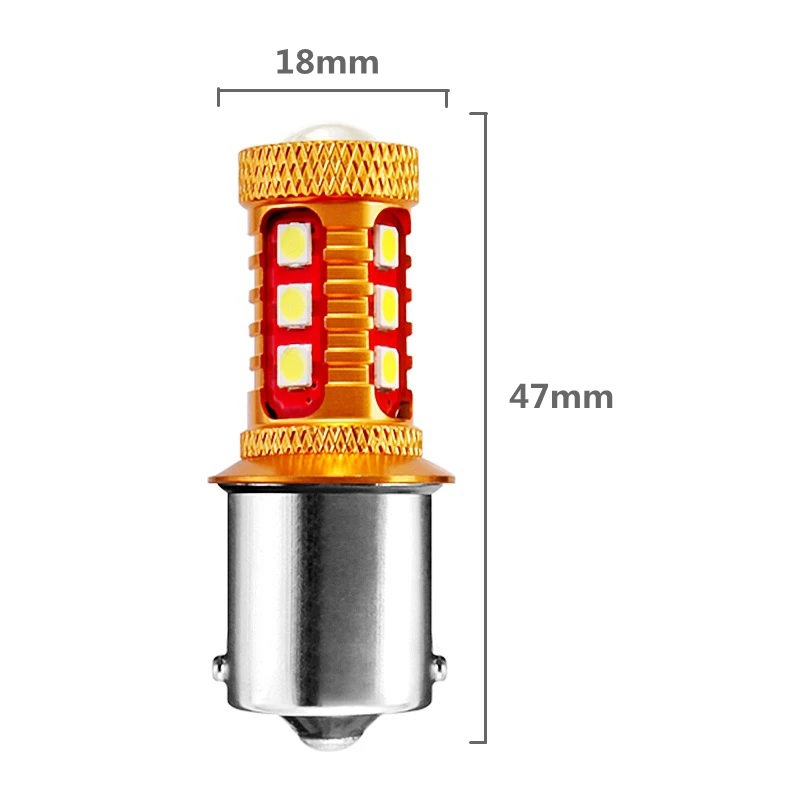 100 шт. 1156 BA15S P21W 7506 R5W R10W 15 SMD 3030 Светодиодные Автомобильные стоп сигналы