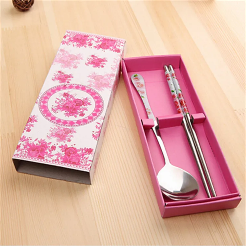 Набор элегантных палочек для еды в китайском стиле с ложкой пара стильных