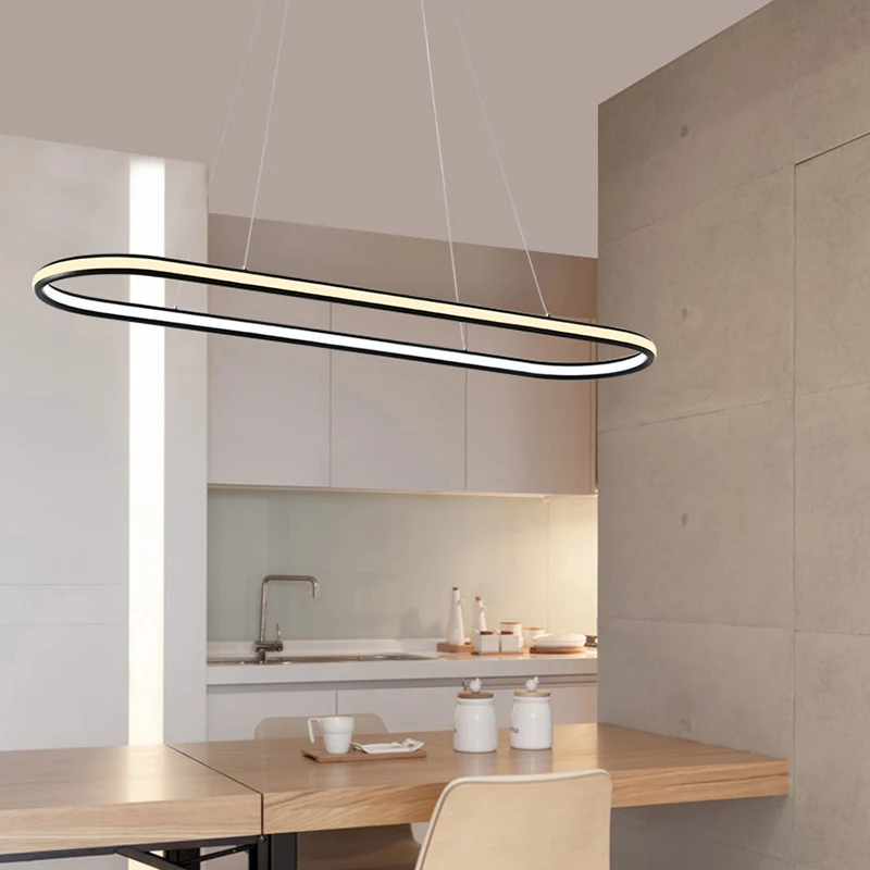 Length 1200mm Modern Led Hanging Chandelier For Dining Kitchen Room Double Glow Suspension luminaire Chandeliers | Лампы и освещение