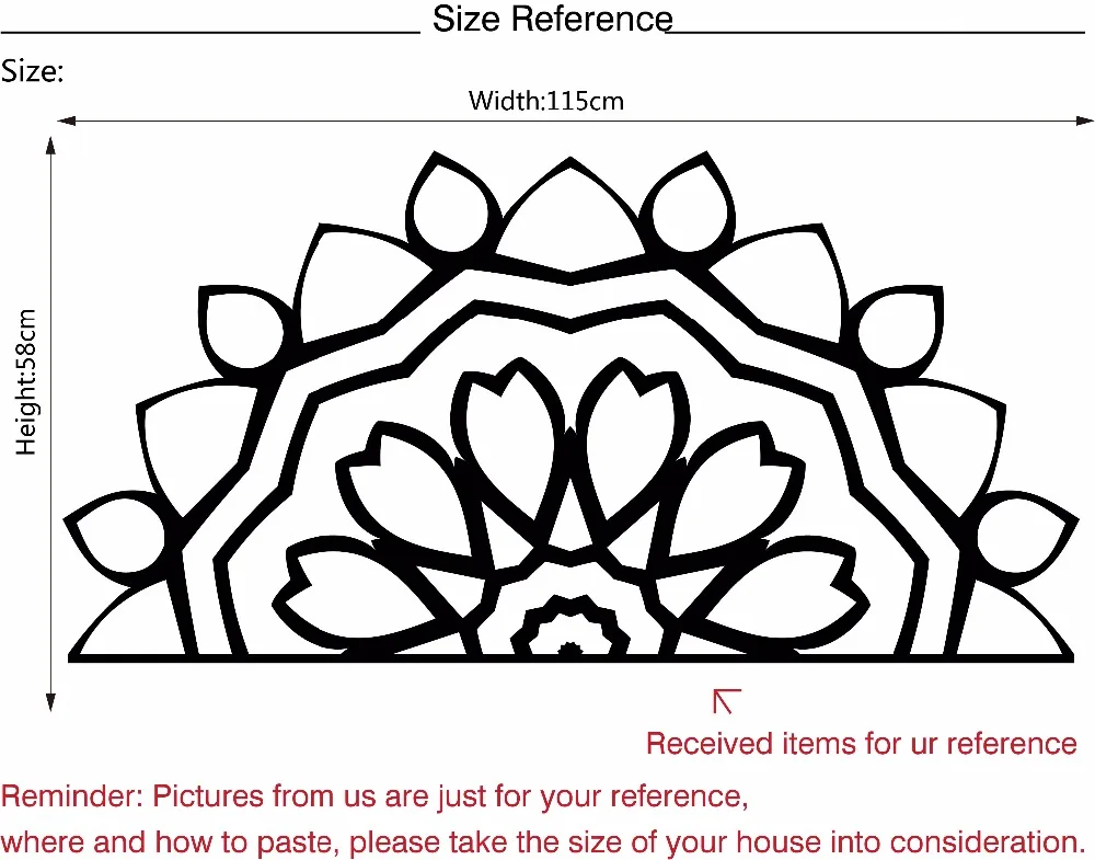 Новинка искусство мандалы йоги Виниловая наклейка на стену интерьерное