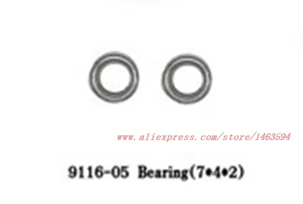 Оптовая Продажа Двойная лошадь 9116 DH9116 Запчасти для радиоуправляемого вертолета подшипник (7x4x2) Бесплатная доставка