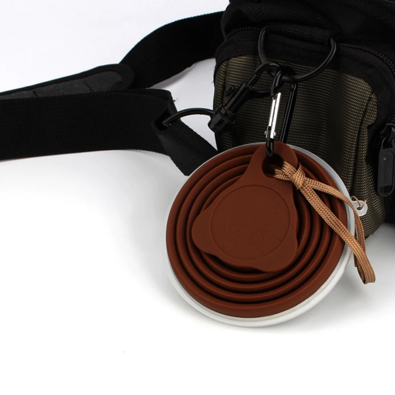 Пищевой складная силиконовая чашка с пылезащитной крышкой крышка 270 мл Poratbale Cammping