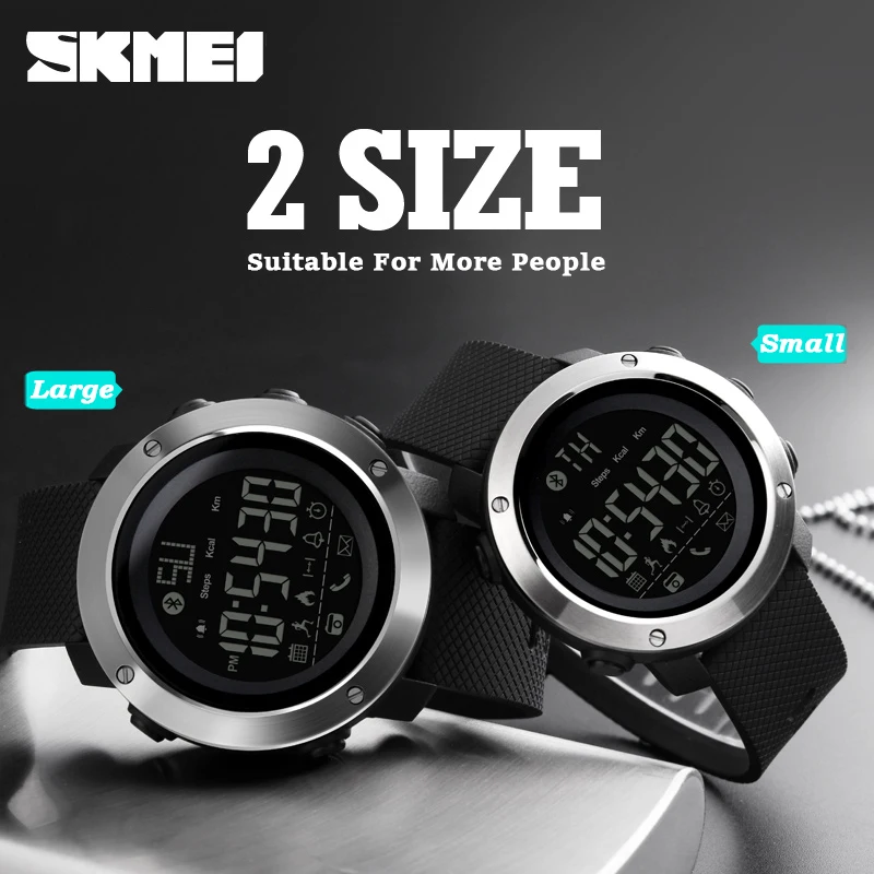 SKMEI модные спортивные часы с Bluetooth для мужчин и женщин, цифровые часы для пары с напоминанием о звонках, повседневные электронные мужские часы reloj