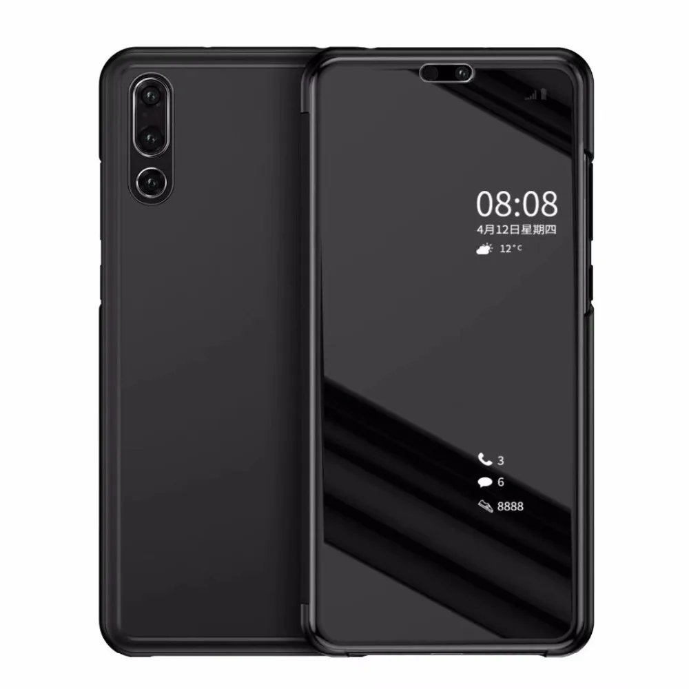 Прозрачный флип-чехол для huawei P20 Pro оригинальный зеркальный экран пластиковая