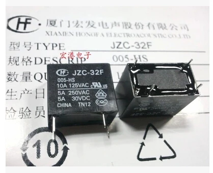 Горячая новинка JZC 32F 005 HS 5VDC HF32F реле DIP4|hongfa| |