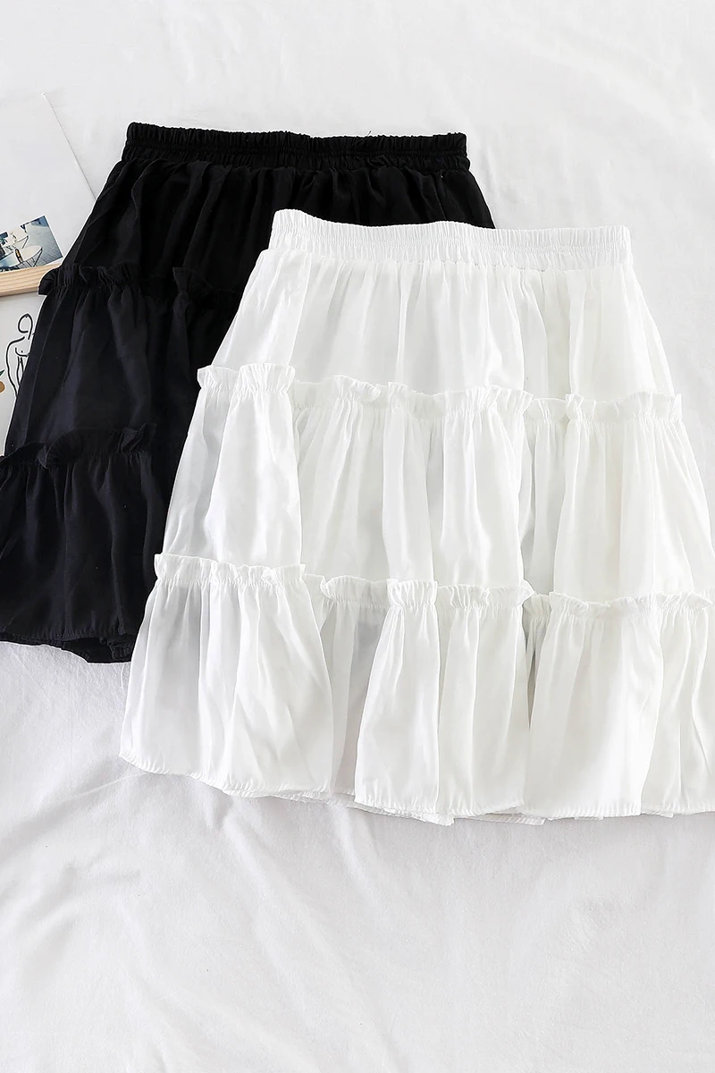 2019 новые модные женские юбки свободная плиссированная юбка с высокой талией J328 |