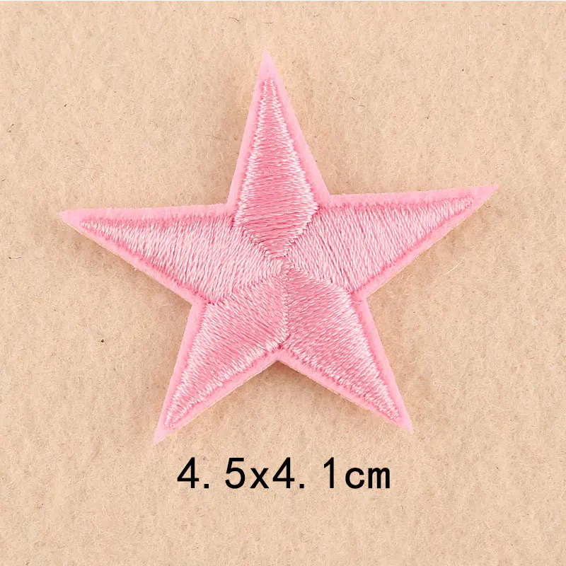Pink M Маленькая звезда Военная Вышивка нашивки для одежды Железная одежда джинсы аппликация Одежда значок нашивка наклейка железная передача - Цвет: Pink M