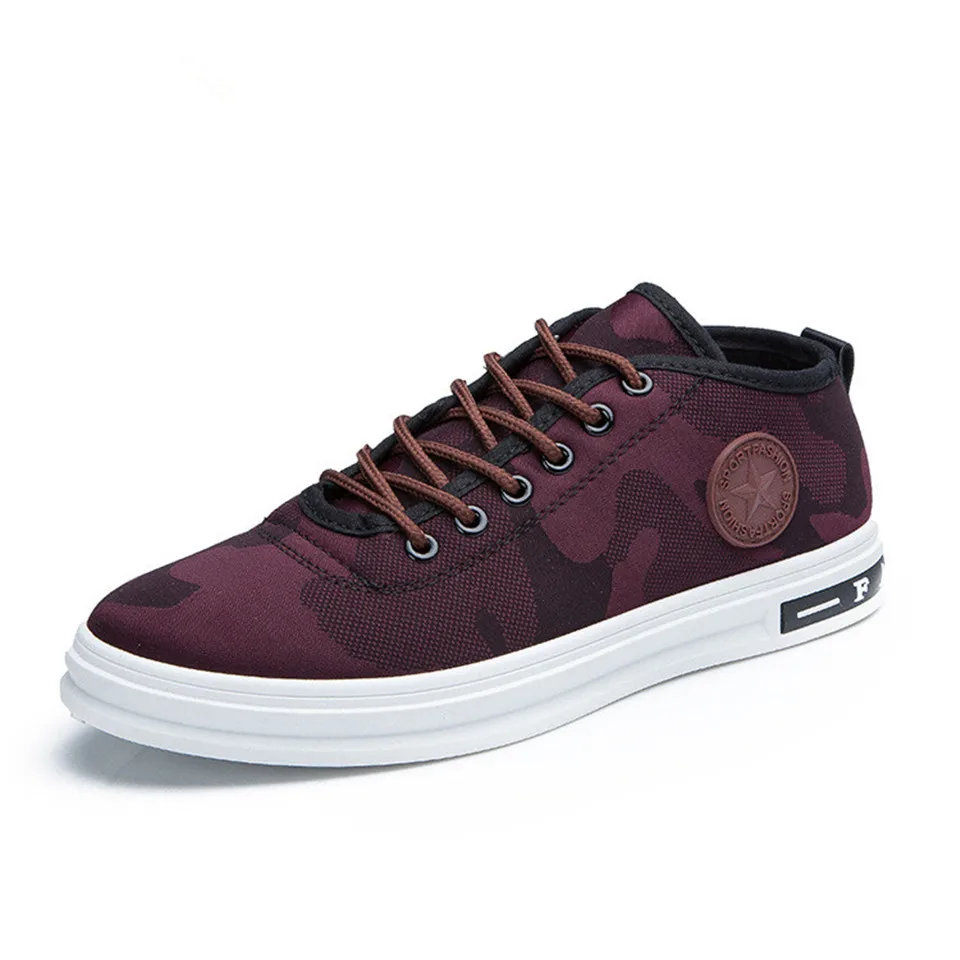 Камуфляжная парусиновая обувь для мужчин модная трендовая комфортная Мужская