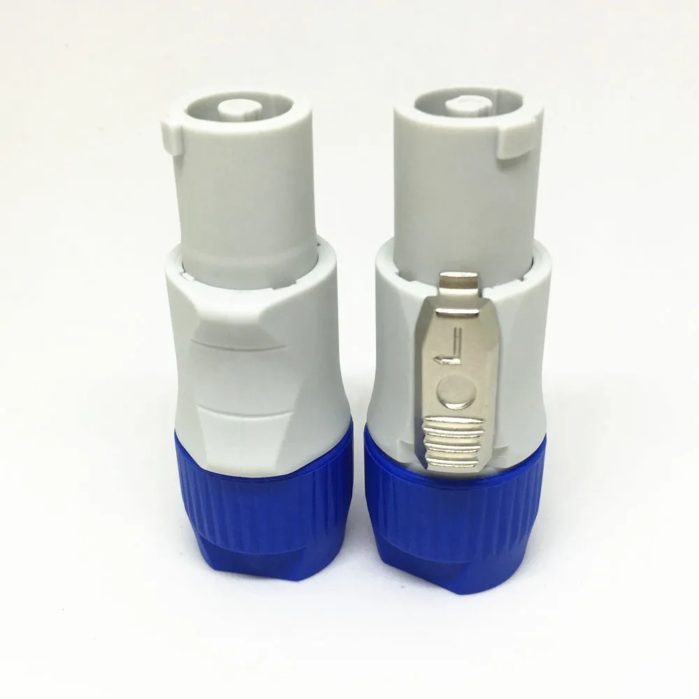 100Set High Quality 3 Pin Neutrik PowerCON Type A NAC3FCA+NAC3MPA-1 Chassis Plug Panel Adapter Blue and Gray | Обустройство дома