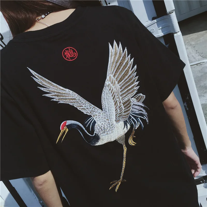 Ulzzang BF вышивка Harajuku милые футболки с коротким рукавом женская модная футболка Женские s пары женский корейский стиль