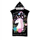 Новое пляжное полотенце с принтом единорога, фламинго и цветов для мужчин и женщин, банное полотенце с капюшоном для взрослых, Душ