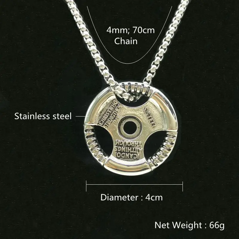 Новое поступление тонкой полированной тренажерный зал fittness кулон в форме гири 316L