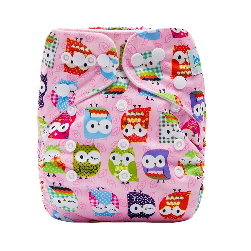 W13 Ananbaby Многоразовые подгузники из ткани детские Machien животные принты карман ткань подгузник подходит для 3-15 кг младенцев - Цвет: W13