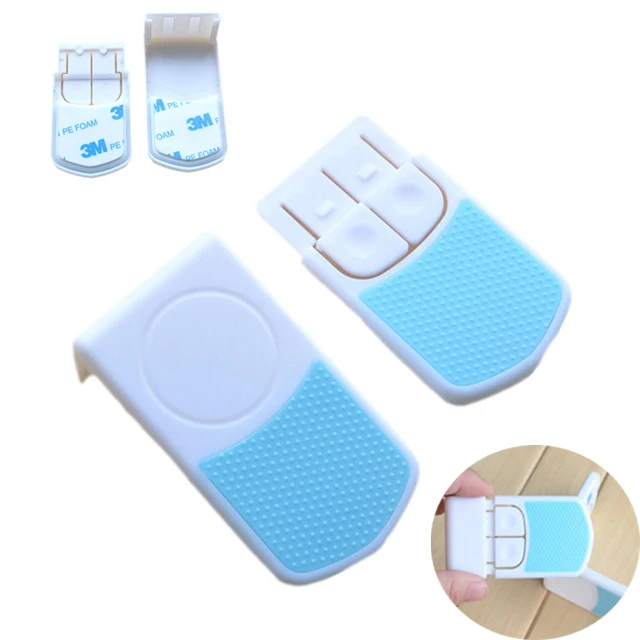 20PCS Fashion Sticky External Appearance Drawer Refrigerator Lock Rectangular Double Snap Baby Child Safety LocksTRQ0226 | Мать и ребенок