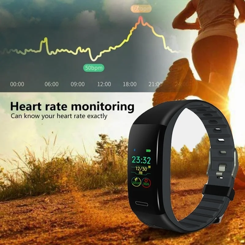 Смарт часы черный мониторинг сердечного ритма Bluetooth спортивный режим фитнес