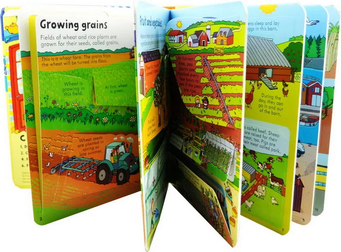 Великобритания английский 3D Usborne вид внутри еды картинка книги обучение детей