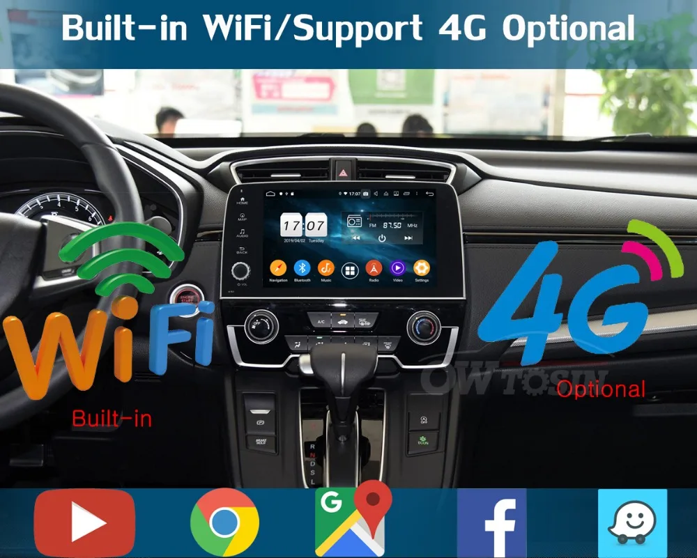 " ips 8 ядерный 4G+ 64G Android 9,0 автомобильный DVD мультимедийный плеер для Honda CRV CR-V gps Радио Стерео Parrot BT CarPlay