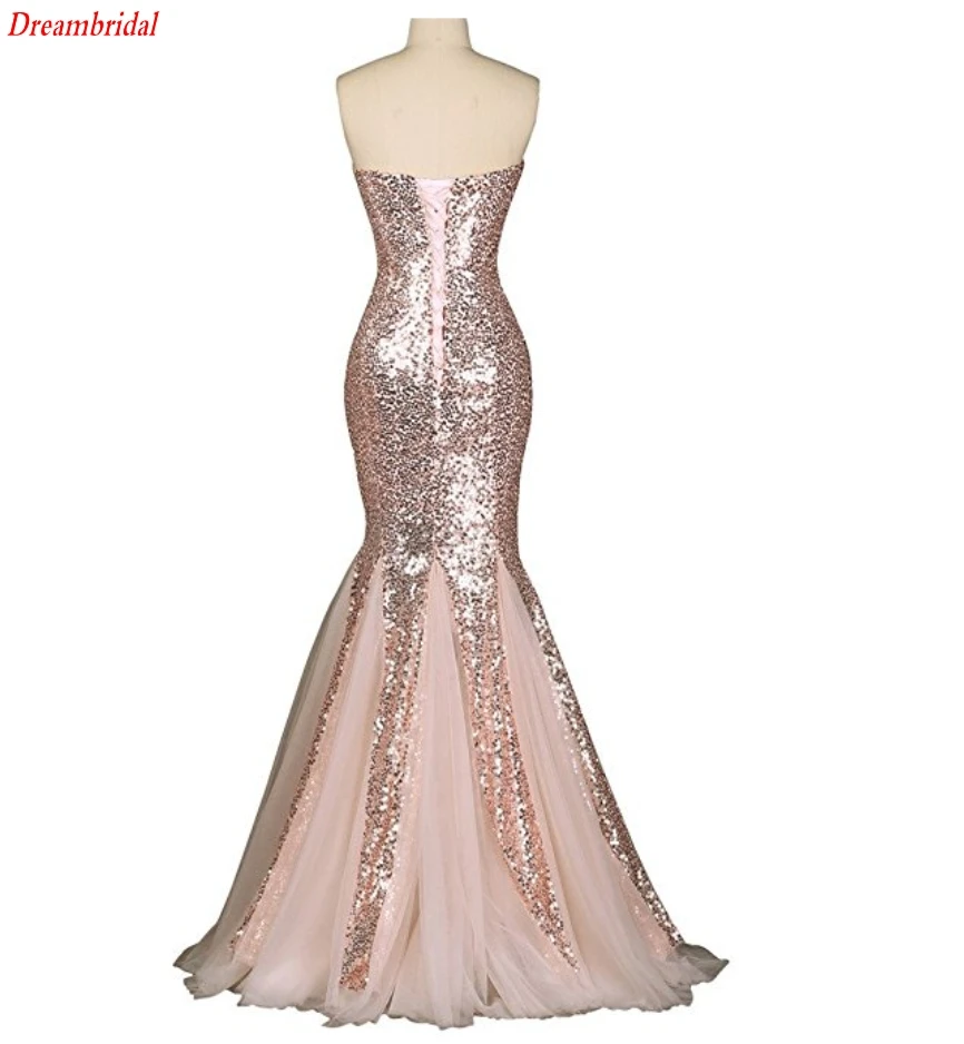 Dreambridal The latest in-kind pictures Sequin Tulle little mermaid Prom Dress Sweetheart Evening Gown | Свадьбы и торжества