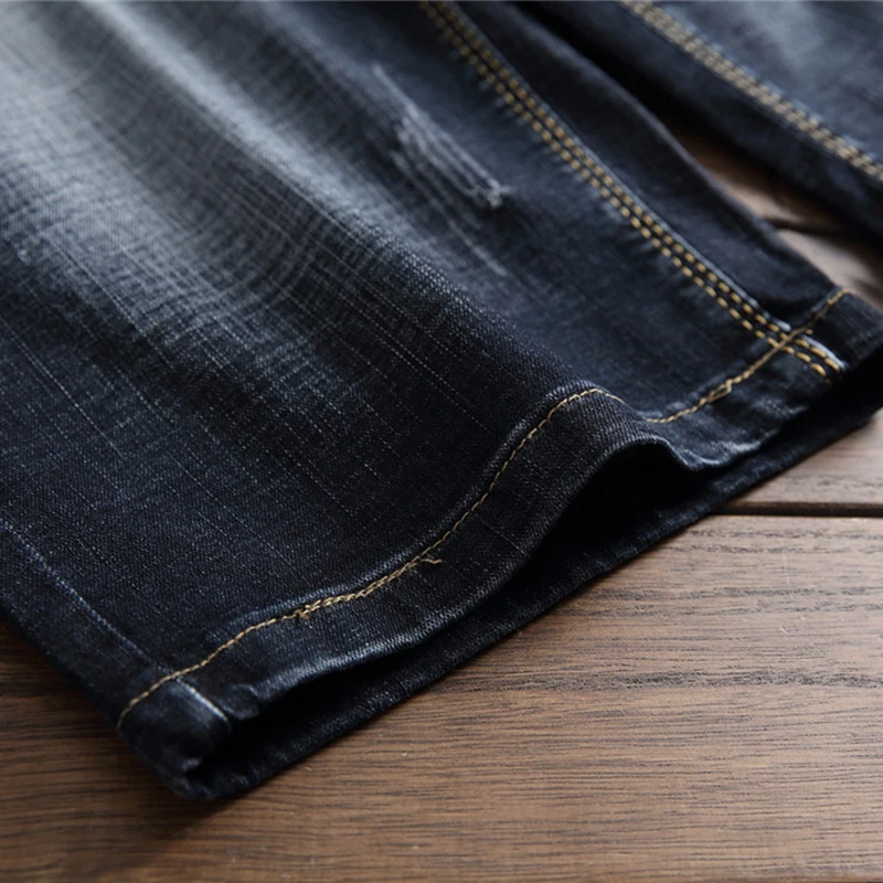 Sokotoo мужские летние шорты с вышивкой тигра облегающие рваные синие черные