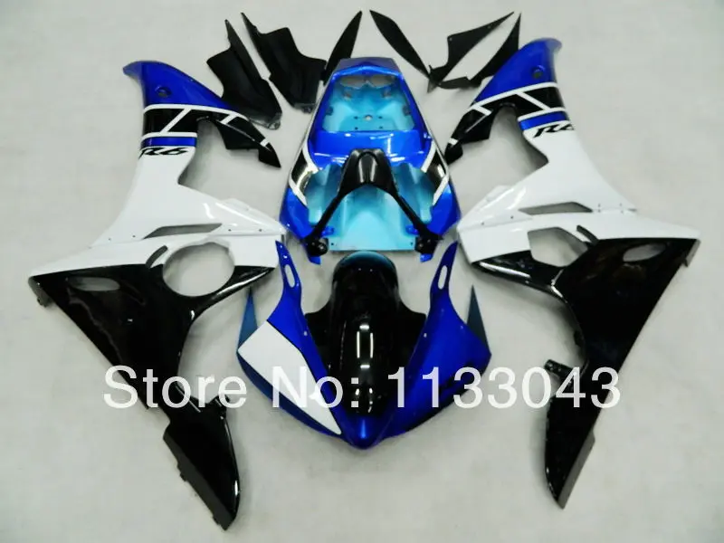 

Aftermarket fairings for Yamaha YZF-R6 03 - 05 YZF R6 03 04 05 YZF 600 R6 2003 2004 2005 blue white black fairing set