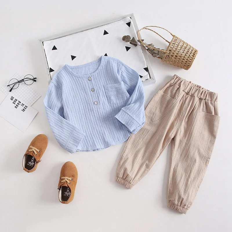 2019 Новый Демисезонный для младенцев мальчиков милые хлопковые белье сплошной