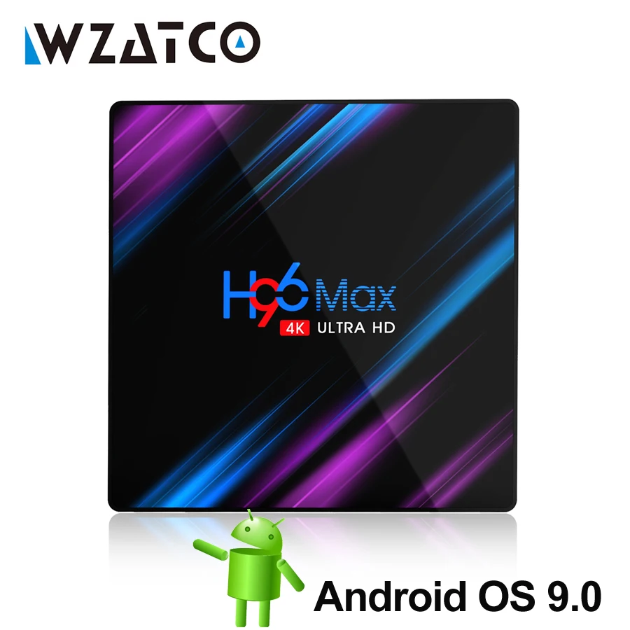 H96 Max-3318 Android tv Box 9,0 4 Гб 64 Гб четырехъядерный 64 бит 1080P H.265 4K Google Play Store Netflix Youtube Smart tv box медиа