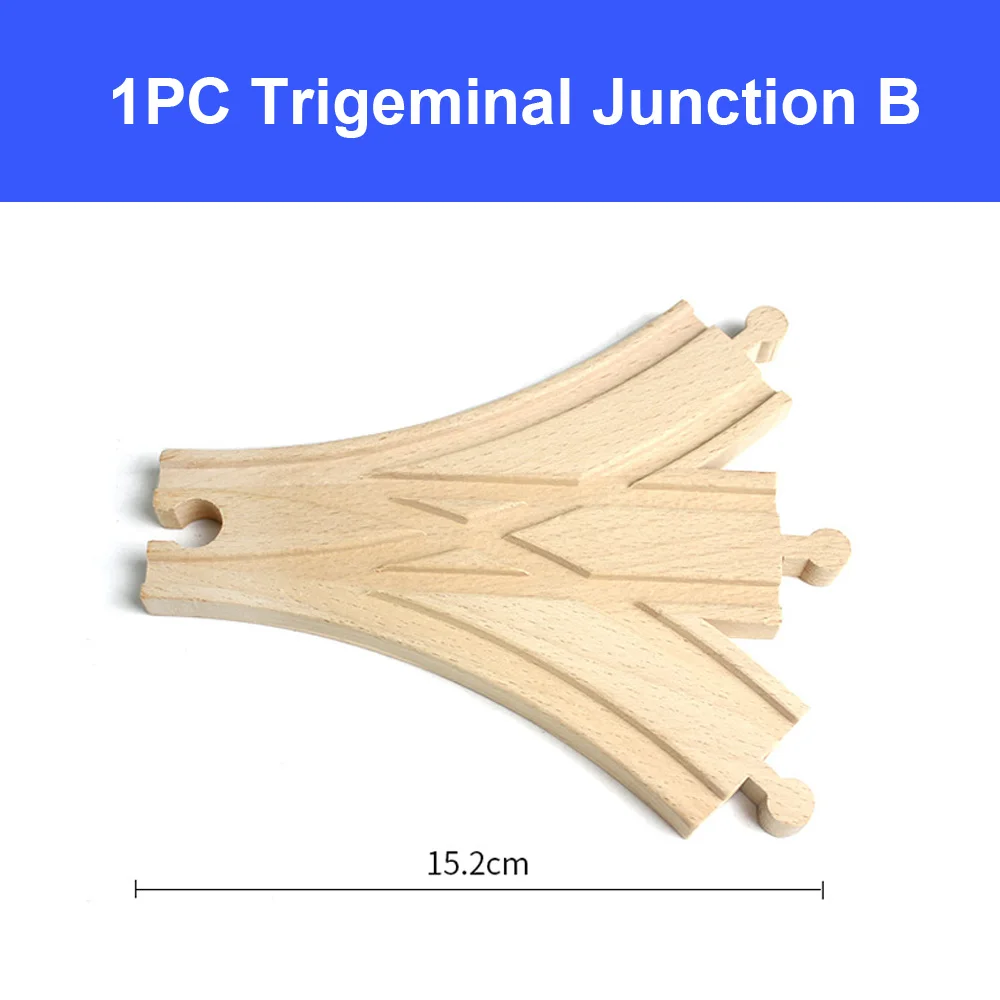 Trigeminal track B Деревянная железная дорога, игрушка, универсальные аксессуары, конкурентоспособная для Томаса, все бренды, обучающая железная дорога, поезд, автомобиль, игрушки для детей - Цвет: Trigeminal track B