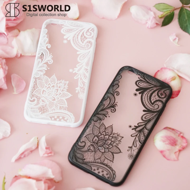 TIZMYIL чехол для iPhone 6 S 7 8 Plus XS максимальный 3D кружева цветок телефон оболочка 5S 5 SE X 10