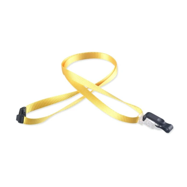 yellow DEZHI-10mm держатель Бейджа для удостоверения личности, шейный ремень, Безопасный шнур для детей, студентов, ID IC держатель значков, карт и аксессуаров - Цвет: yellow