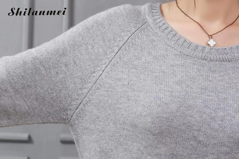 Fashion Korean Sweater Women Winter Pullover Solid Pink Knitted Tops for Autumn Female Loose sueter mujer | Женская одежда