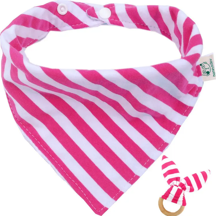 hot pink strip Детская бандана BibDrool Bib, синий темно-синий в полоску Хикори, фиолетовый деним, шарф нагрудник, детский нагрудник, мальчик, девочка, супер мягкий хлопок - Цвет: hot pink strip