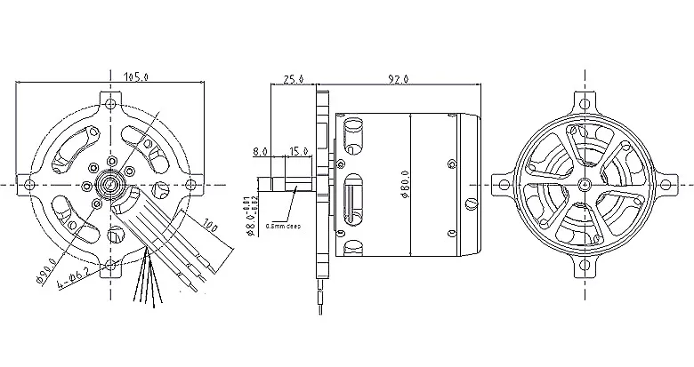 BLDC бесщеточный DC сенсорный двигатель 80100 outrunner CA80 30-70 в 8092 70кв с датчиком Холла для RC Хобби Электрический велосипед Скутер