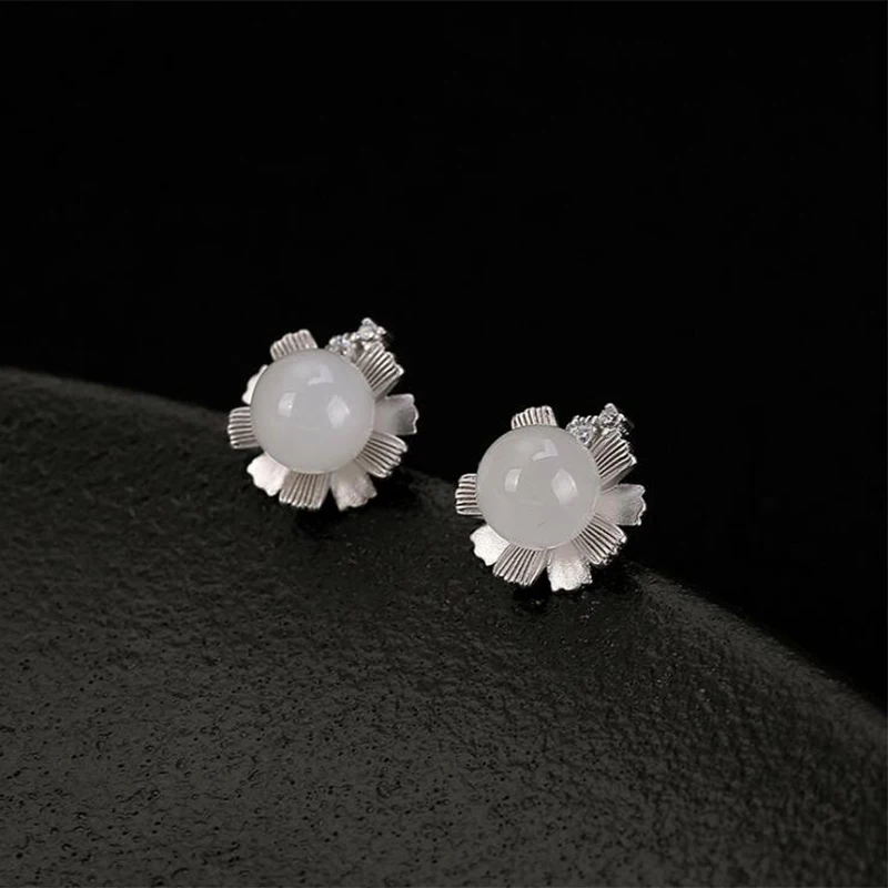 Женские Геометрические серьги гвоздики из 100% стерлингового серебра 925 пробы