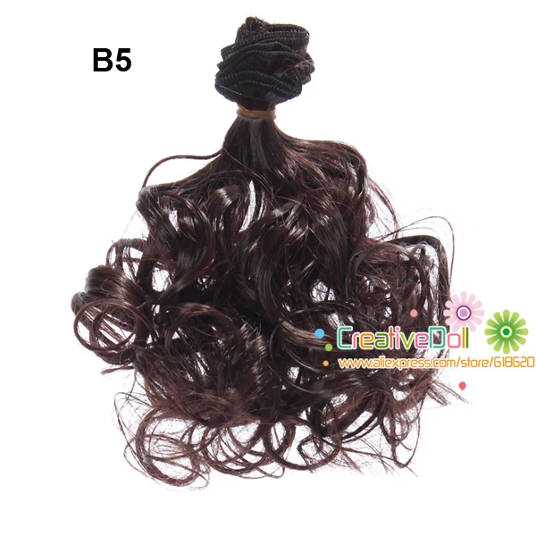 15 см кудрявые 1/3 1/4 1/6 BJD/SD куклы/DIY куклы natrual цвета коричневого вина термостойкие