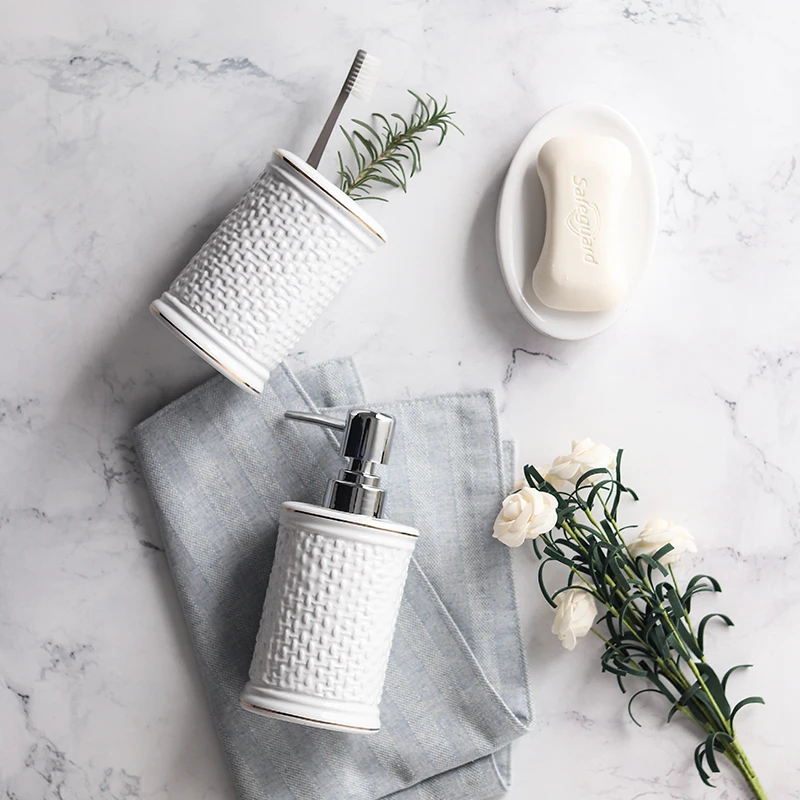 2 шт./компл. белый Керамика Ванная комната сантехники комплект бутылка лосьона