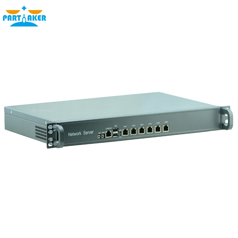 Причастник F4 Intel Celeron 3855U pfsense брандмауэр дешевый мини сервер компьютер с 6 intel 1000M LAN