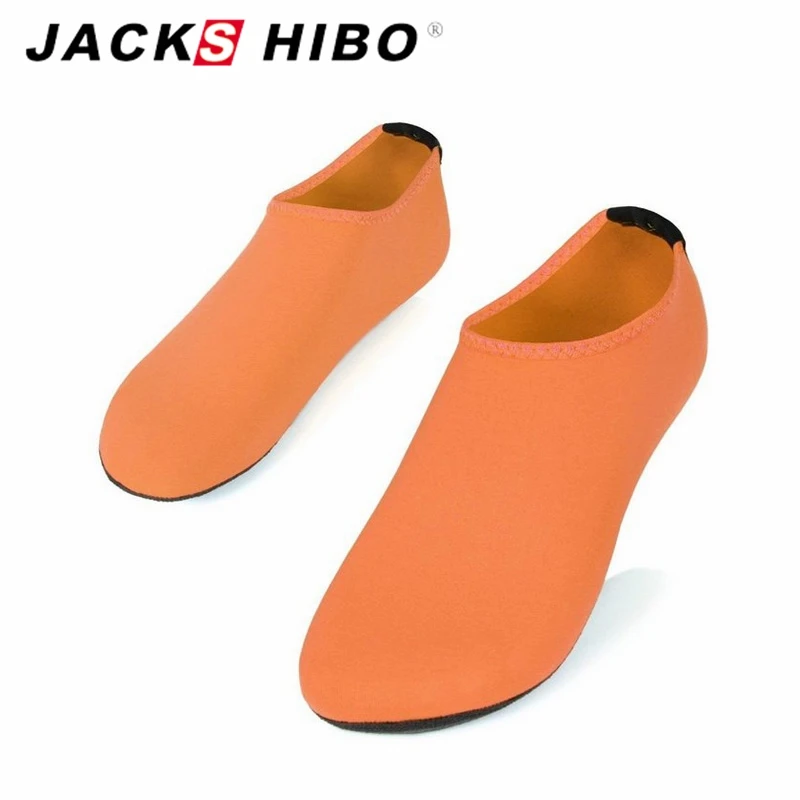 Orange JACKSHIBO/водонепроницаемая обувь; Мужская обувь для плавания; однотонная дизайнерская летняя пляжная обувь; Морской стиль; мужские кроссовки; zapatos hombre - Цвет: Orange