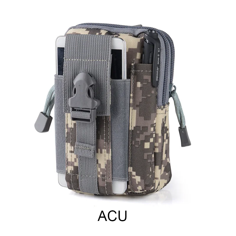 ACU Тактический Чехол Molle охотничьи сумки поясная сумка Военная упаковка наружные сумки чехол для телефона карман для Iphone 7 - Цвет: ACU