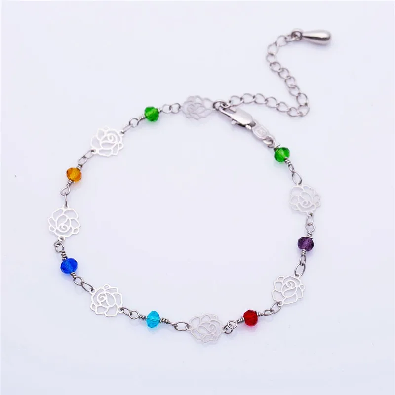 Амулетный браслет на лодыжку PINKSEE для женщин ажурный ножной с цепочкой