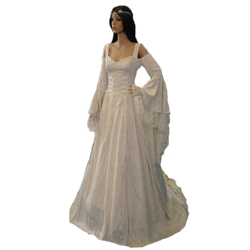 Женское винтажное платье принцессы в стиле ренессанс готическое пол
