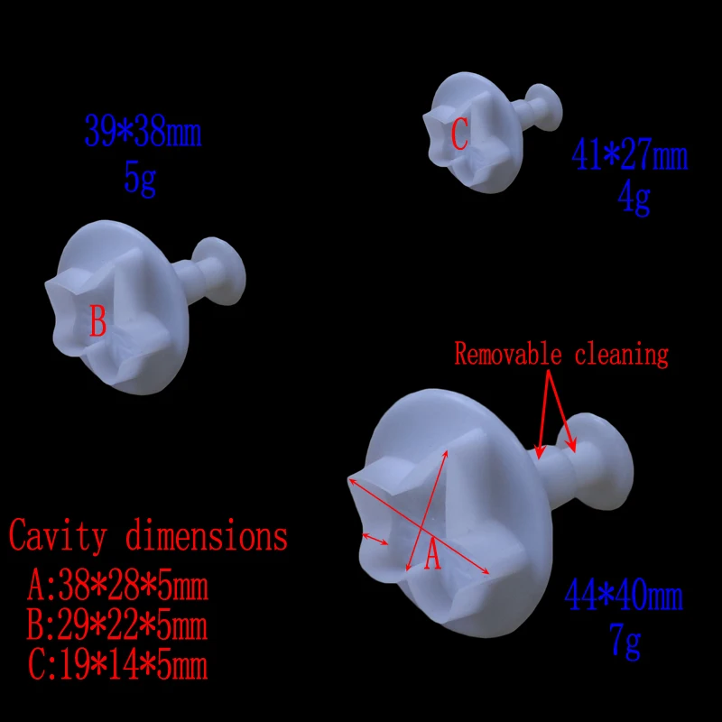 Листья помадки для мороженого горячая Распродажа круглая форма с пятиконечной