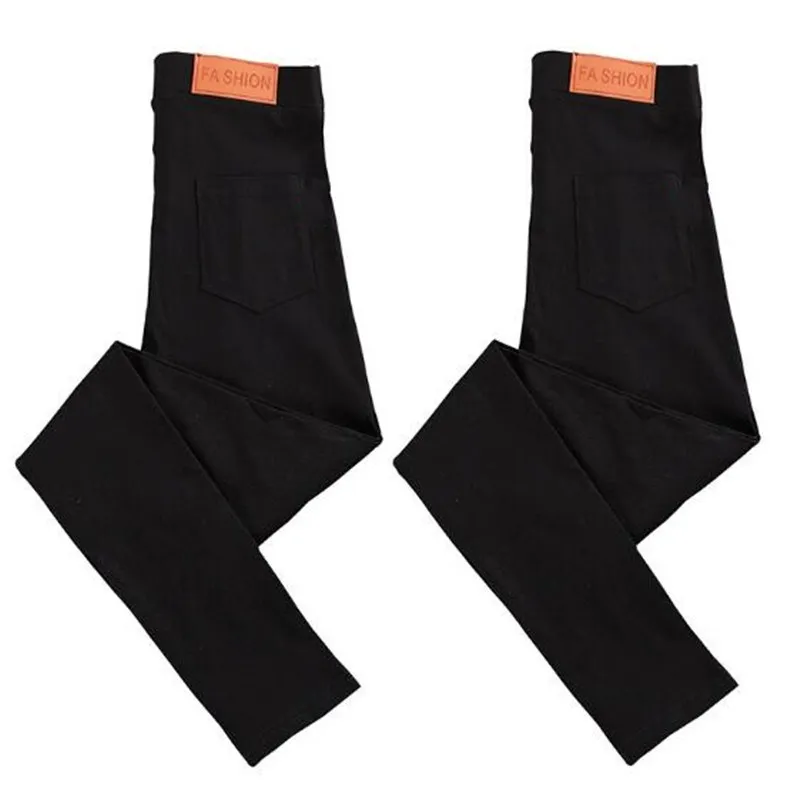 Женские черные брюки карандаш WKOUD облегающие леггинсы с высокой талией